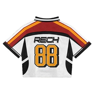 American Football Jersey Unisex <b>Fans</b> Design Mesh Heat-Transfer Printing 100% Polyester Quick Dry V-<b>neck</b> - Product Image 2