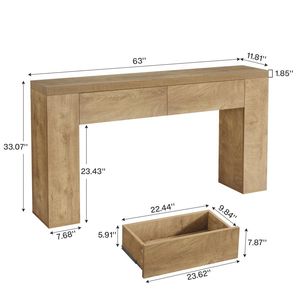 Consolle con Spazio di Archiviazione per Divano, Corridoio o Ingresso - Tavoli Consolle Funzionali - Product Image 6