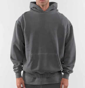 Top Super Premium Quality Polyester/Cotton Men's Oversized Hoodies Regular Fit Casual Fleece Front Streetwear Solid Winter OEM - Product Image 1