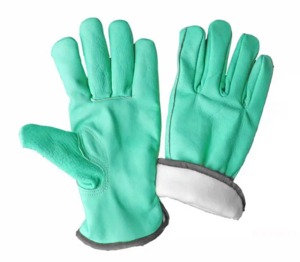 Guantes de Trabajo de Cuero Amarillos Unisex para Exteriores, Protección para Todas las Estaciones - Product Image 2