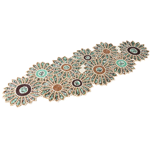 Christmas Decorative and Leaves Design Beaded <b>Runner</b> Placemat <b>Dining</b> <b>Table</b> Fancy Mat Handmade Decorative <b>Runners</b> for Wedding - Product Image 5