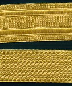 custom gold stripe shoulder board decorative epaulettes parade costume <b>accessories</b> performance apparel embroidered garment patch - Product Image 4