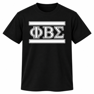 Camiseta con Letras Griegas Phi Beta Sigma para Hombre, Cuello Redondo, Manga Corta, Algodón, Diseño Clásico de Letras de Fraternidad, para Uso Diario - Product Image 3