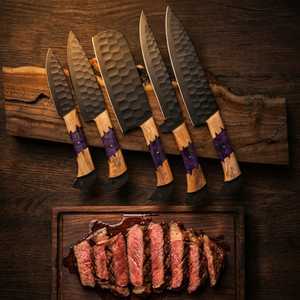 Handmade Premium Stainless Steel Chef <b>Knife</b> Set with wood Handle Design for Home <b>Kitchen</b> Cooking Food Preparation Chef <b>Knife</b> Set - Product Image 2