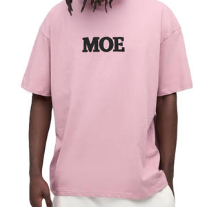 T-shirt en coton uni à coupe classique et grammage élevé avec impression frontale pour hommes, idéal pour les commandes en gros et les marques privées OEM - Product Image 1