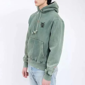 Sudaderas con capucha de secado rápido, transpirables, básicas, con lavado ácido para hombre, impresión de logotipo personalizada, alta calidad, precio económico, sudaderas con capucha para hombre con lavado ácido. - Product Image 2