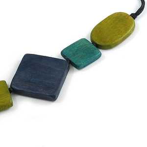 Collier pendentif en bois fait main, léger, bijoux en bois naturel, accessoire de mode, cadeau de mariage pour femme, septembre - Product Image 3
