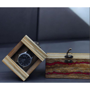 Estuche de Madera para Guardar 10 Relojes, Organizador de Relojes de Bambú de AYAANS - Product Image 1