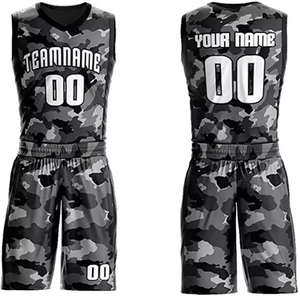 Nouvelle conception, uniformes de basketball personnalisables grande taille, vente chaude, ensemble maillot et short sublimés à séchage rapide, prix bas - Product Image 1