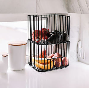 Look moderne et élégant, adapté à la maison, à la cuisine, au café, au restaurant, rangement polyvalent pour fruits, légumes, collations, pain, épicerie - Product Image 1