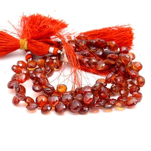 Natural Hessonite <b>Garnet</b> Faceted Heart Shape Gemstone For Jewelry Making Wholesale Price Bulk <b>Garnet</b> Loose Stone Strand Supply - Product Image 5