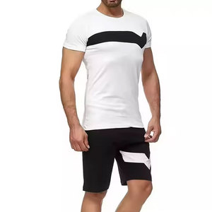 Latest Design New Summer Men 2PC <b>Set</b> Mens Sporting Suit with Pockets Short Sleeves 100%Cotton Mans Shirt & Short For Daily Use - Product Image 3