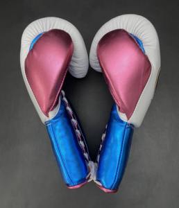 Guantes de Boxeo Profesionales de Cuero de Última Tendencia, Sin Cordones, Color Metálico, para Entrenamiento - Product Image 6