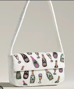 Indian Women Bohemian Style Beaded Champagne Bottle Pattern Flap Shoulder Shopping Party Messenger Bags High Quality Handbags - Product Image 2