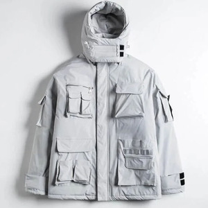 Cyber Ninja Bomber <b>Jacket</b> Windbreaker <b>Techwear</b> 2026 Winter Multi-Pocket Function Streetwear Lose Warm Waterproof Hooded Vintage - Product Image 4