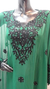 Vestido árabe largo de manga larga, caftán árabe bordado - Product Image 4