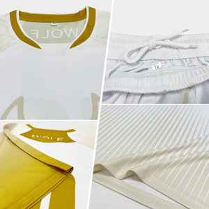 Maillot de volley-ball personnalisé noir et blanc géométrique en polyester respirant, léger, prix usine, unisexe, très demandé - Product Image 3