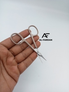 Premium Quality Curved Extra Sharp Tip Cuticle Toe <b>Nail</b> Scissors Nude Color Personal Care High Carbon Steel Manicure Pedicure - Product Image 4