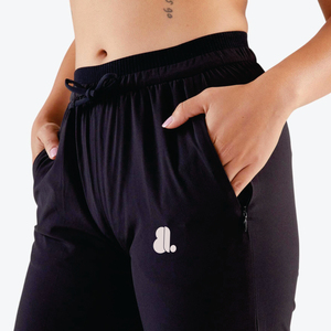 Pantalon de course décontracté pour femme, taille haute, à boutons, coupe droite, longueur intégrale, respirant, séchage rapide, écologique - Product Image 5
