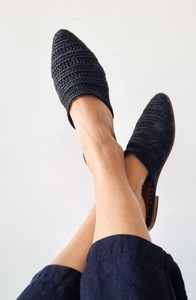 Handmade Raffia Babouches: Moroccan Summer <b>Slides</b> - Product Image 2