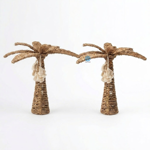 Centro de Mesa de Palma de Hierba Marina Sostenible al por Mayor, Decoración Hecha a Mano para Fiestas de Ramadán y Eid Mubarak, Adorno Tejido para el Hogar - Product Image 1