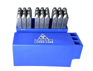 Poinçons de lettres minuscules de 3 mm de qualité industrielle, design de police proportionnelle, kit de poinçonnage manuel professionnel OEM/ODM - Product Image 5