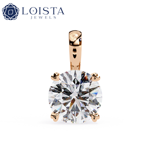 Collier pendentif solitaire en argent sterling 925 avec diamant de laboratoire taille brillant rond, certifié IGI, pour femme - Product Image 3