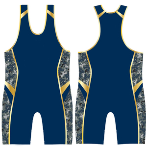 Nouveau maillot de lutte, uniforme d'équipe de lutte, singlet 100% polyester double tricoté, spandex, singlet de musculation - Product Image 1