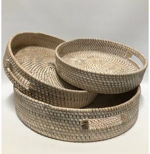 Fabulous Design Handmade Natural Rattan Tray Decorative Storage for Living Room Tea <b>Table</b> Use Wholesale Product - Product Image 6