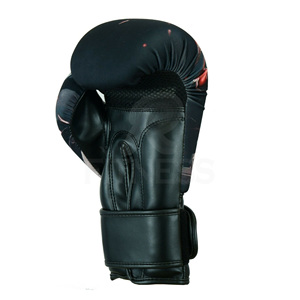 Customizable Leather Boxing Training Gloves with Non-Slip Adjustable Wrist <b>Strap</b> and Hook & Loop Closure - Product Image 3