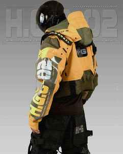 High Quality Canvas Thin Tech Wear Crop Top Style Hooded Waterproof Winter Cyberpunk Tactical <b>Jacket</b> with Front Pocket for Men - Product Image 5