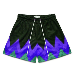 Premium Quality Pakistan made wholesale Custom Mesh Shorts Men's 5 Inch Internal Seam Mesh Shorts Breathable Print <b>DDP</b> <b>shipping</b> - Product Image 1