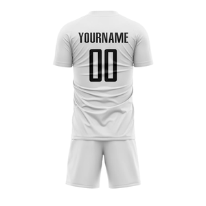 Breathable Soccer Ball Uniform Premium Athletic Jersey Shorts Set Custom Team Name 100% Polyester for Sports - Product Image 2