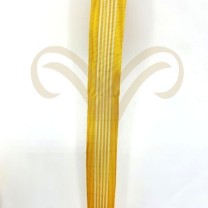 Ruban décoratif en soie moirée jaune personnalisé avec filigrane blanc, idéal pour les récompenses - Grande Vente - Product Image 1