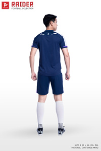 Ensemble de maillots de football personnalisés, uniforme de football Raider, séchage rapide, respirant, 100% polyester, col en V, hommes, femmes, fabricant OEM ODM - Product Image 3