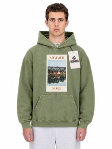 Oversized Acid Wash <b>Hoodie</b> <b>for</b> <b>Men</b> Vintage Washed Hooded Sweatshirt Comfortable Casual Fashion Pullover with Oem Service - Product Image 4