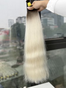 Extensiones de Cabello Humano 100% Naturales, Onduladas y Lisas # Ombre # Cabello Blanco de Alta Calidad a Precio de Mayoreo - Product Image 3