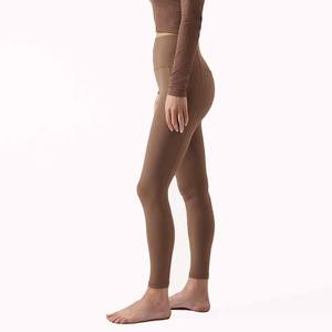 New Custom Logo Print Women <b>Leggings</b> Mid Waist Solid <b>Pattern</b> Spandex/Nylon Scrunch Butt Fitness Pants Style High Quality OEM - Product Image 6