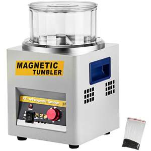 Magnetic Tumbler Jewelry <b>Polisher</b> 180mm KT-185 2000 RPM Adjustable Direction Cleaner For Ring Making Plastic White - Product Image 1