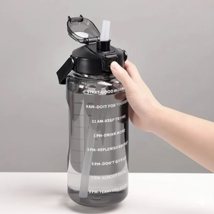 Botella de Agua con Marcador de Tiempo de 2000 ml, Rastreador de Hidratación Motivacional, Botella Reutilizable Ligera a Prueba de Fugas para Niños y Adultos - Product Image 1