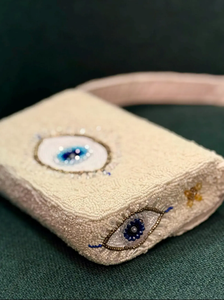 Sac fourre-tout personnalisable en toile brodée de perles, fait main, à faible coût, pour femme, couleurs variées, idéal pour mariage et fête - Product Image 3