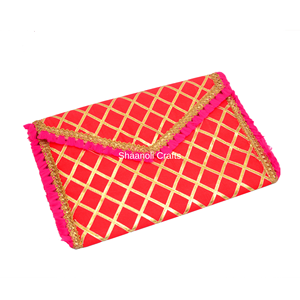 High Quality Indian Traditional Beautiful <b>Gota</b> Patti Work Envelope Shape Clutches Indian Handcrafted Purses for Women's - Product Image 4
