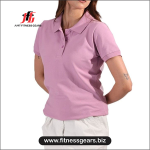 JUST FITNESS GEARS Camiseta de Golf Informal Lisa de Alta Calidad para Mujer, con Logotipo Personalizado, Moderna, de Manga Corta, Tejida - Product Image 1