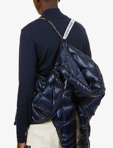 Chaqueta acolchada con capucha para hombre, chaqueta acolchada con logotipo Oem de gran tamaño, Burbuja de plumón de invierno, azul, personalizada, brillante, 2022 - Product Image 5