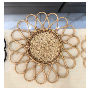 Elegant Natural Rattan Flower <b>Placemat</b> for Luxury Dining Table Decor - Product Image 3