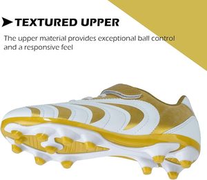 Hot Men's <b>Boots</b> White and Gold Synthetic Football Cleats with Rubber Outsole for Outdoor Sports Sneakers Customised Soccer Shoes - Product Image 4