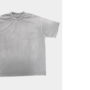 Vintage Sunfaded Washed Grey <b>T</b> Shirt Oversized Heavyweight Retro Faded Tee Soft Cotton Custom Logo OEM Bulk Streetwear Plain - Product Image 3