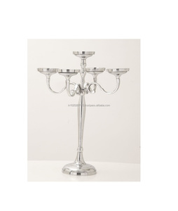 Candelabros de aluminio adornados para bodas vintage de lujo, eventos gastronómicos finos y decoración del hogar - Product Image 1