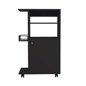 Napenthe 1 scaffale carrello cucina nero Wengue con ruote mobili per organizzazione cucina - Product Image 4