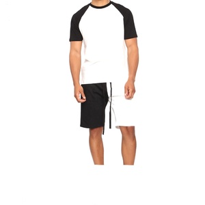 Conjuntos Deportivos de Verano para Hombre, de Dos Piezas, de Algodón, Manga Corta, Camiseta y Pantalones Cortos, Unisex, Precios al Por Mayor, Última Tendencia - Product Image 1